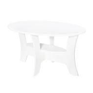Masuta cafea Roma ovala, MDF Alb, 100 x 55 x 58 cm Masuta cafea Roma ovala, MDF Alb, 100 x 55 x 58 cm